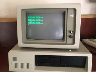 Vintage IBM PC XT Model 5160,  640KB RAM,  monocrome,  ST238R drive 2