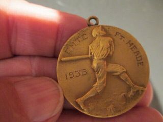 1935 BASEBALL MEDAL FORT MEADE MD CITIZENS MILITARY TRAINING CORPS 3