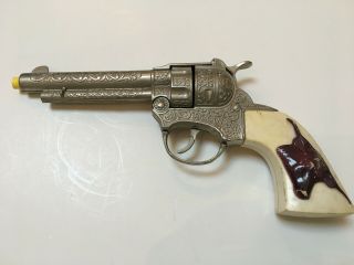 Vintage ' HUBLEY TEXAN JR ' Toy Cap Gun.  Cowboy Pistol.  collectible 2