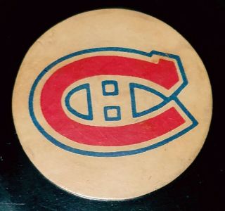 1969 - 73 MONTREAL CANADIENS VINTAGE NHL CONVERSE OFFICIAL GAME PUCK USA ART ROSS 4