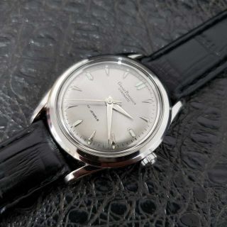 Vintage GIRARD PERREGAUX Gyromatic Stainless Steel Men ' s Automatic SERVICED 10
