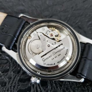 Vintage GIRARD PERREGAUX Gyromatic Stainless Steel Men ' s Automatic SERVICED 3