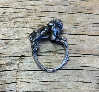 Sterling Silver James Yesberger Unicorn Ring