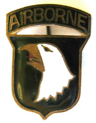 Ww2 101st Airborne Division Patch Type D.  I.  Unit Crest - Pb