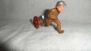 Barclay Manoil Ww1 Nos Unplayed With Lead Soldier Pulling Howitzer
