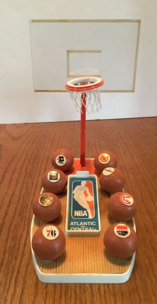 2 Vintage Nba Logo Mini Gumball Basketball Sets1970s With Backboards17 Teams