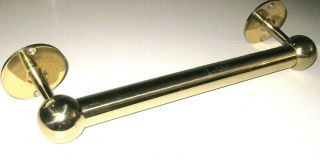 Vintage Solid Brass Wall Mount Bathroom Towel Bar Small Size 13.  5 " Long
