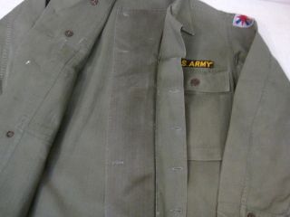 WWII US Army OD7 HBT Herring Bone Twill 2nd Pattern Combat Jacket Shirt 36R 1 3