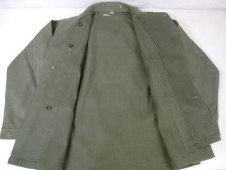 WWII US Army OD7 HBT Herring Bone Twill 2nd Pattern Combat Jacket Shirt 36R 1 4