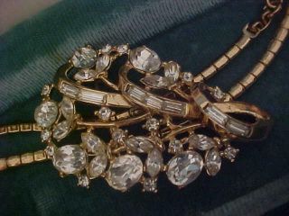 Alfred Philippe Vintage TRIFARI Diamante SET 4 PC Necklace Earring Bracelet Pin 4