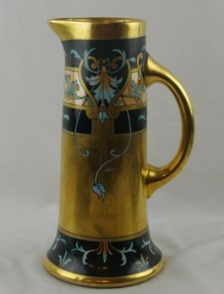 Art Nouveau Antique Pickard Jpl Limoges Hessler Artist Signed Tankard