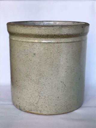Western Stoneware 2 Gallon Salt Glazed Crock w Maple Leaf 2