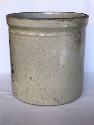 Western Stoneware 2 Gallon Salt Glazed Crock w Maple Leaf 4