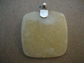 Vintage Chinese Hand Made White Jade & S/silver Pendant.  (rare)