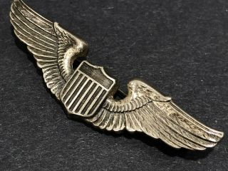 1920s Wwii Vintage Us Army Air Corps Pilot Wings Sterling Silver E16