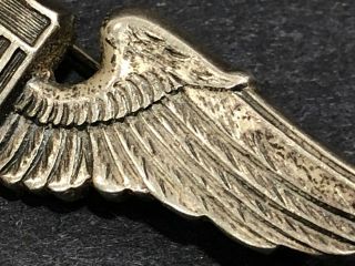 1920s WWII vintage US Army Air Corps Pilot wings sterling silver e16 2