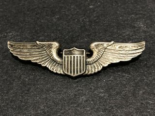 1920s WWII vintage US Army Air Corps Pilot wings sterling silver e16 5