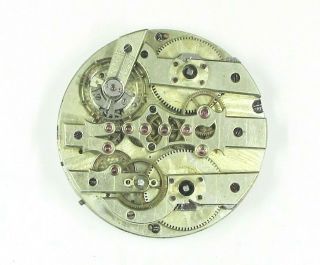 Rare Antique 42.  5mm Key Wind Jump Seconds Watch Movement For Part