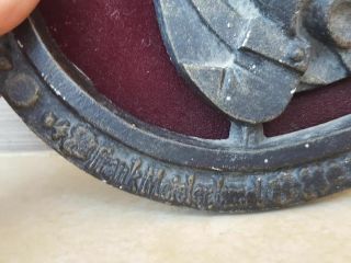 rare JUDAICA VINTAGE FRANK MEISLER SCULPTURE WALL HANGING CAST METAL stamped 6