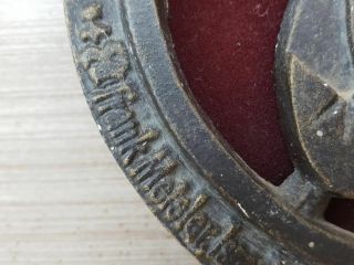 rare JUDAICA VINTAGE FRANK MEISLER SCULPTURE WALL HANGING CAST METAL stamped 7
