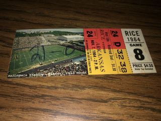 6 1964 National Championship Arkansas Razorbacks Vintage Football Ticket Stubs 7