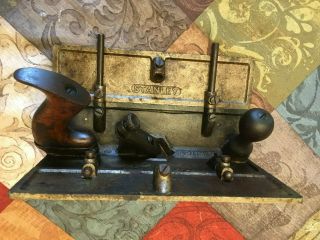Vintage Stanley No.  57 Core Box Plane & Two Extensions Collectible Tool 1896 Usa