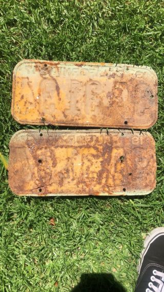 1947 California Vintage License Plate RARE DMV CLEAR PAIR PATINA 2