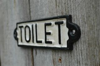 VINTAGE STYLE CAST IRON RAILWAY STATION TOILET DOOR SIGN PLAQUE PP2 2