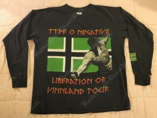 1996 Type O Negative Rare Vtg Tour T - Shirt Liberation Of Vinnland Blue Grape