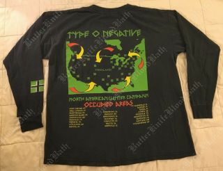1996 Type O Negative Rare Vtg Tour T - Shirt Liberation of Vinnland Blue Grape 2