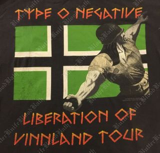 1996 Type O Negative Rare Vtg Tour T - Shirt Liberation of Vinnland Blue Grape 4