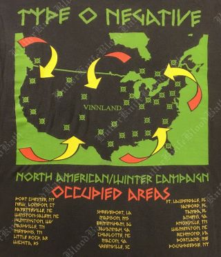 1996 Type O Negative Rare Vtg Tour T - Shirt Liberation of Vinnland Blue Grape 5