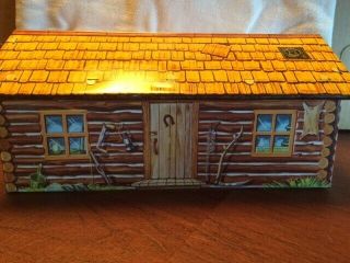 Crooked Horseshoe Tin Litho Cabin - Marx Toys 1950s
