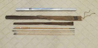 Hardy Bros.  7 ½’,  3 Piece/2 Tip Split Bamboo Fly Rod - Mfg.  In 1928 - Bag & Tube