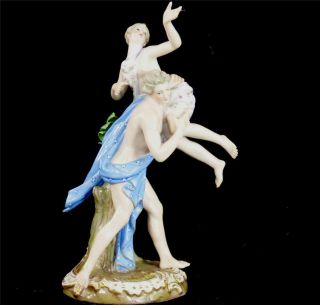 M009 Antique 19thc Meissen Porcelain Figurine Kidnapping Of Sabinerinnen 1919