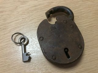 Vintage Chubb Padlock With Key