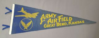 Great Bend Army Air Field KS Kansas WW2 World War 2 Pennant B - 17 Flying Fortress 4