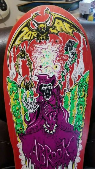 NOS Zorlac Mark / Barry Abrook Ghoul Skateboard Deck OG 1989 SUAS Texas 4