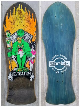 NOS Zorlac Mark / Barry Abrook Ghoul Skateboard Deck OG 1989 SUAS Texas 9