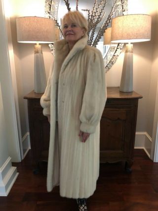 VINTAGE CREAM/BLONDE FULL LENGTH MINK LARGE - 10 to 12 2