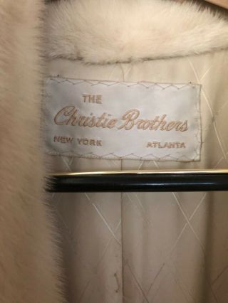 VINTAGE CREAM/BLONDE FULL LENGTH MINK LARGE - 10 to 12 4