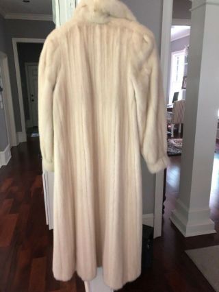 VINTAGE CREAM/BLONDE FULL LENGTH MINK LARGE - 10 to 12 6