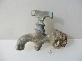 Antique Brass Tap Garden Sink Stables Basin Victorian Tank Urn Old Water 2