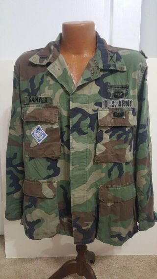 Vintage Us Army Officer Joint Security Area Bdu Top Pan Mun Jom Airborne Eib