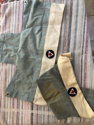 Vintage American Red Cross Nurse ' s Aide Uniform Jumper Cap Blue 1940 Pre WWII 7