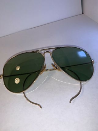 1930s Wwll Vintage Aviator Pilot B&l1/ 10 12k Gl Ray - Ban Green Lens