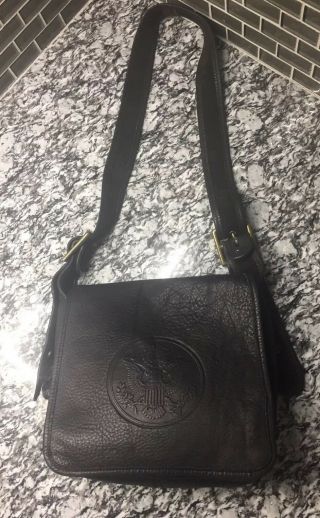 Vintage Coach Pre Creed 1970 ' s NYC York Black Federal Great Seal Bag Purse 2