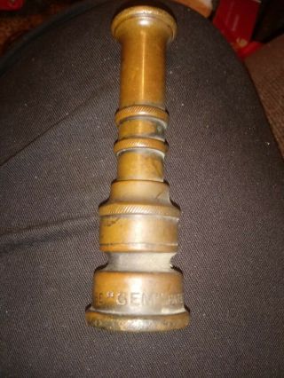 Antique Gem Garden Twist Water Hose Nozzle 1877 & 1885 Patents Copper