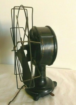 Antique Electric Fan Brass Blade Vintage AEG model ? 4
