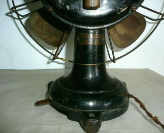 Antique Electric Fan Brass Blade Vintage AEG model ? 5